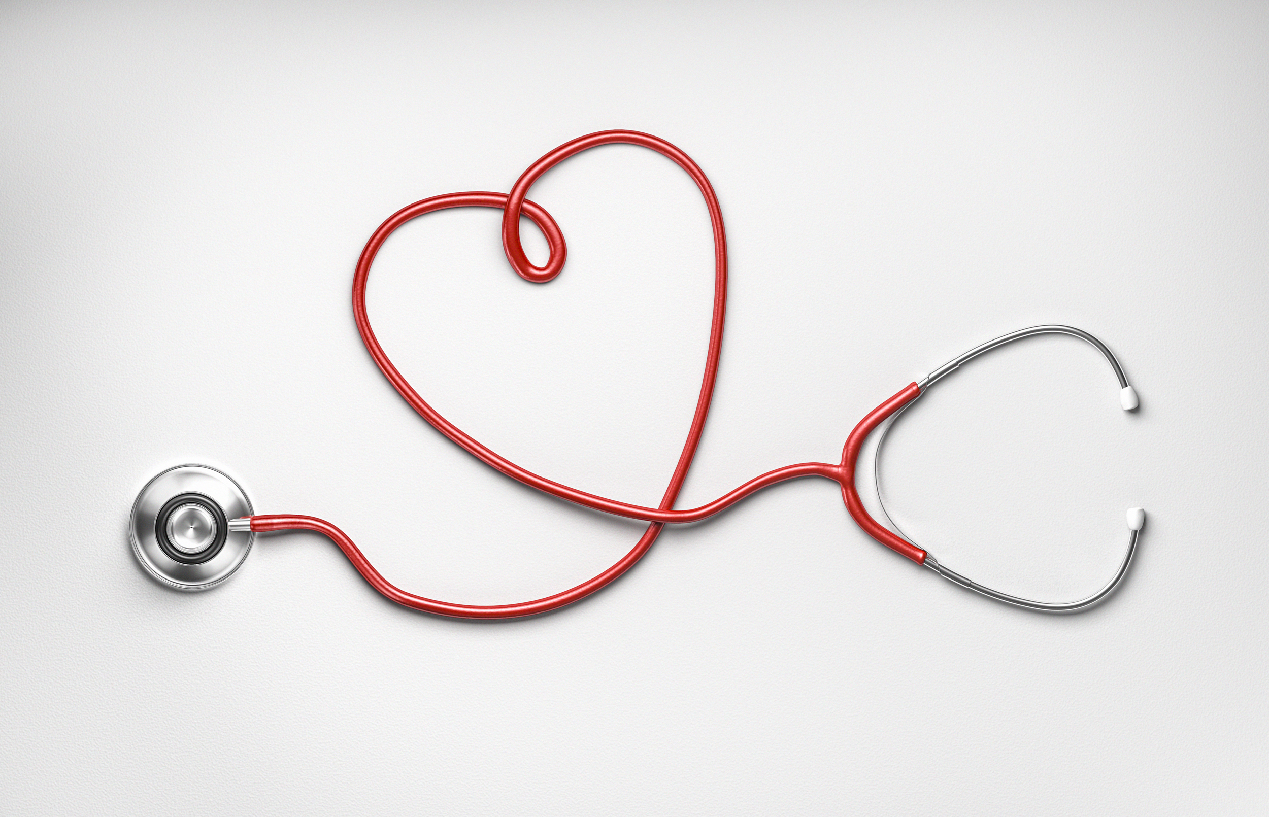 stethoscope in shape of heart
